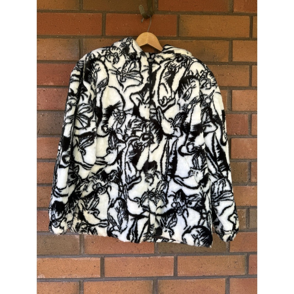 Vintage 1996 Warner Bros Looney Tunes Furry Jacket Full Zip | Size Womens Large